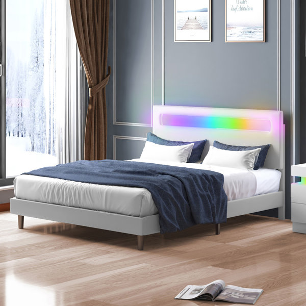 King Bed With Led Light Wayfair Canada